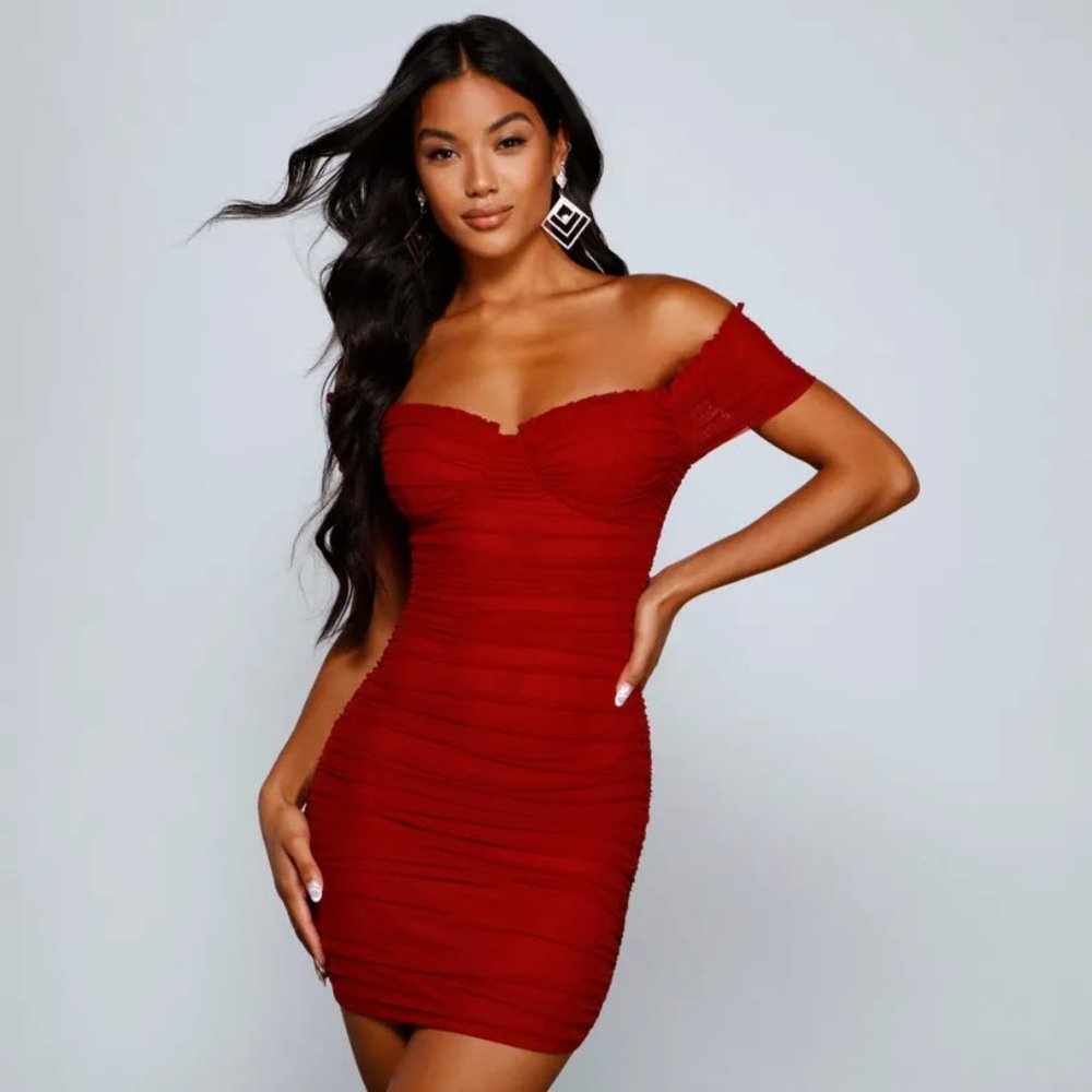 NWT Windsor Stunning Sweetheart Mesh Mini Dress | Size: Small